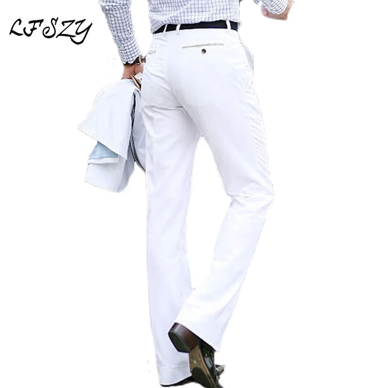 mens white flare pants