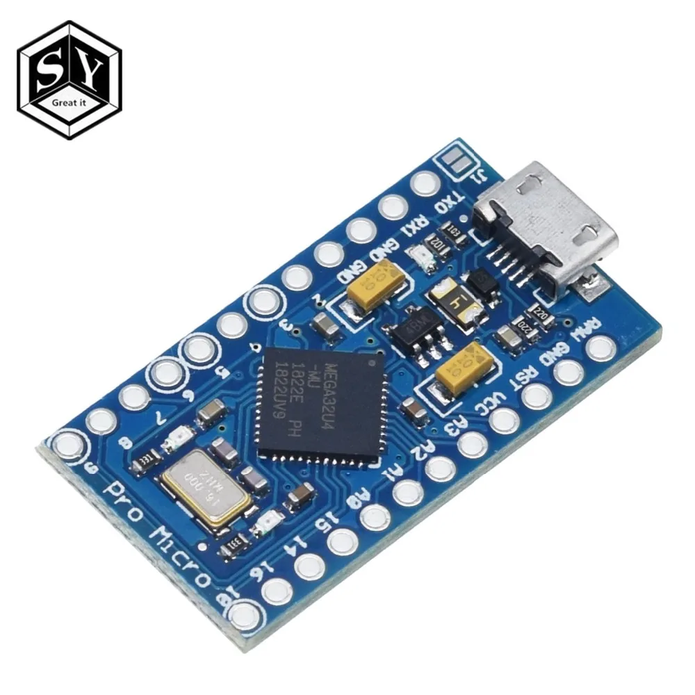 1 шт. модуль Great IT Pro Micro ATmega32U4 5 в/16 мгц с 2 рядным штырьком для Leonardo в наличии. Лучшее