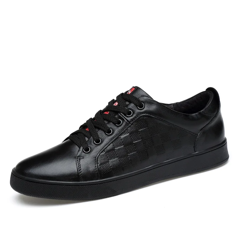 

Mr Smile Genuine Cow Leather Lace-up Tenis Casual Oxfords Shoes Sapato Masculino Superstar Men Flat Sneakers Homme