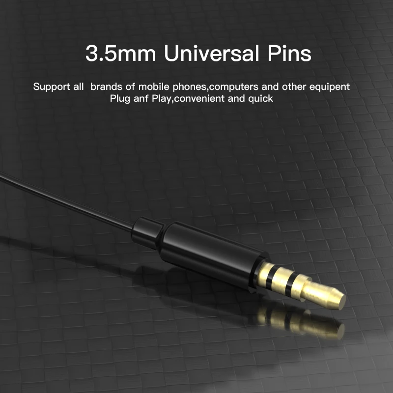 MOXOM Earphone With Microphone 3 5mm Earphone Gaming Wired In ear Earphones Earbuds For Iphone 5 5s 6 6s Samsung HUAWEI Computer