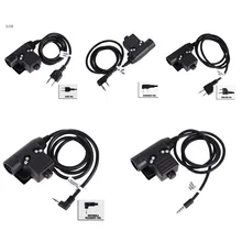 Adaptateur de casque militaire U94 PTT pour Icom / Kenwood / Midland / Motorola Talkabout/casque de téléphone portable prise de câble PTT