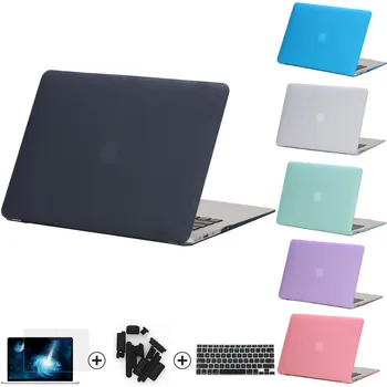 

4in1 Crystal/Matte Case For Macbook Air 11 Air 13 Pro 13 Pro 15 New Retina 12 13 15 For Mac book Keyboard Cover+Screen Protector