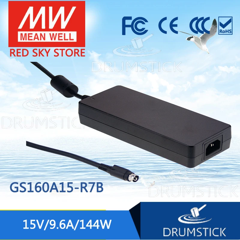 

MEAN WELL GS160A15-R7B 15V 9.6A meanwell GS160A 15V 144W AC-DC Industrial Adaptor