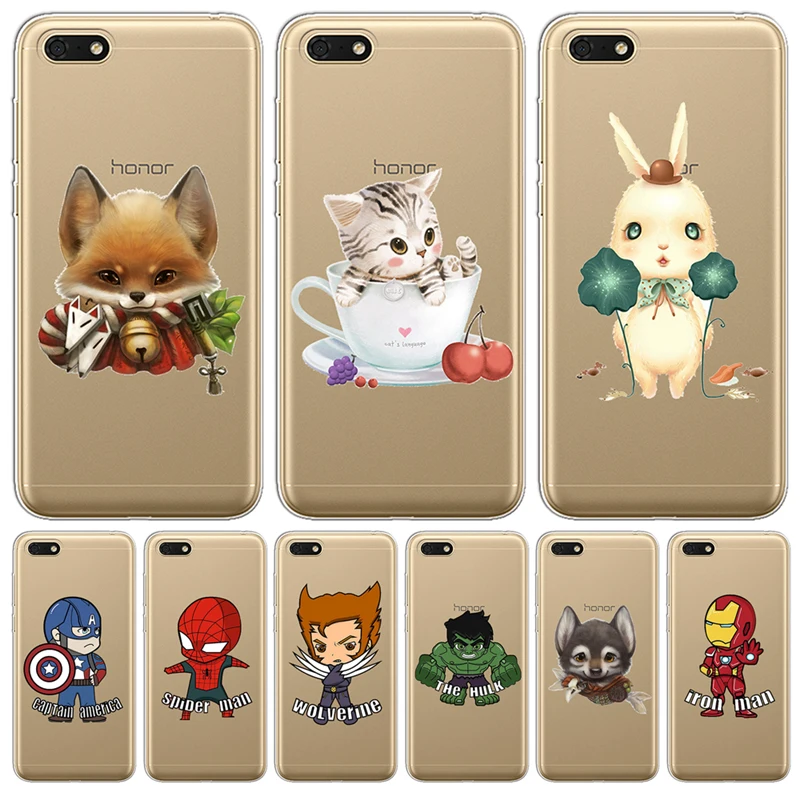 Для Huawei Honor 7C 7A 8 8X 8C 9 10 Nova 2 3 3i Y5 II Y6 Y3 2017 Prime 2018 Plus Pro Lite Marvel Роскошный милый чехол для