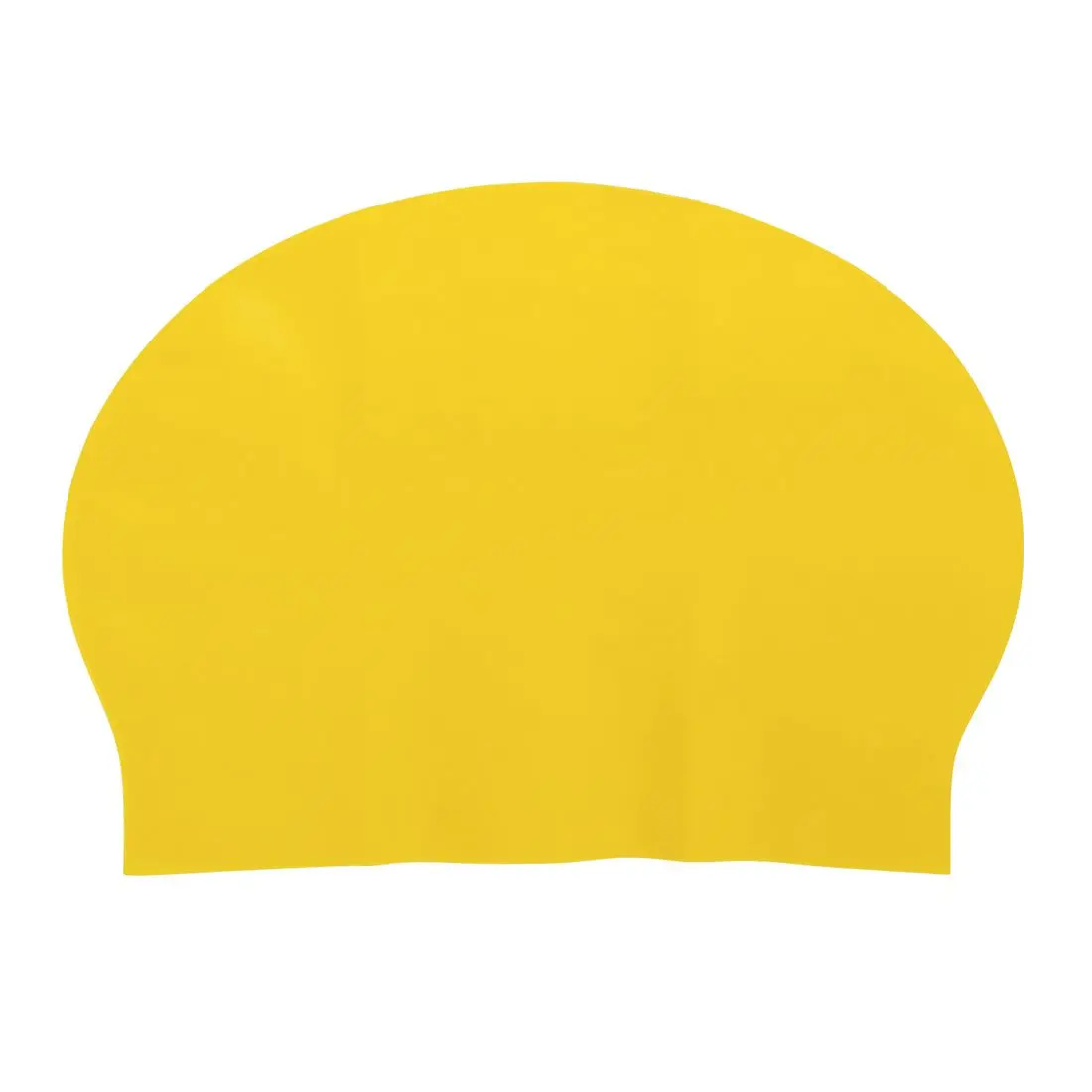 Adult Soft Silicone spherical shape swimming cap Yellowswimming cap