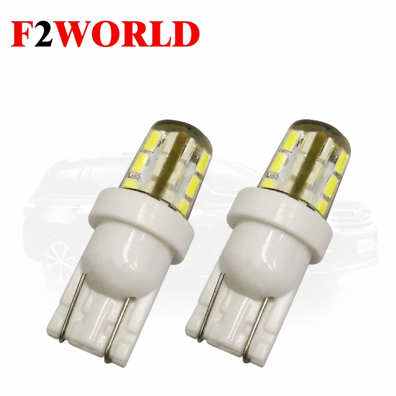 4 шт * T10 168 194 Водонепроницаемый 24 SMD 3014 Светодиодный Силиконовое защитное покрытие