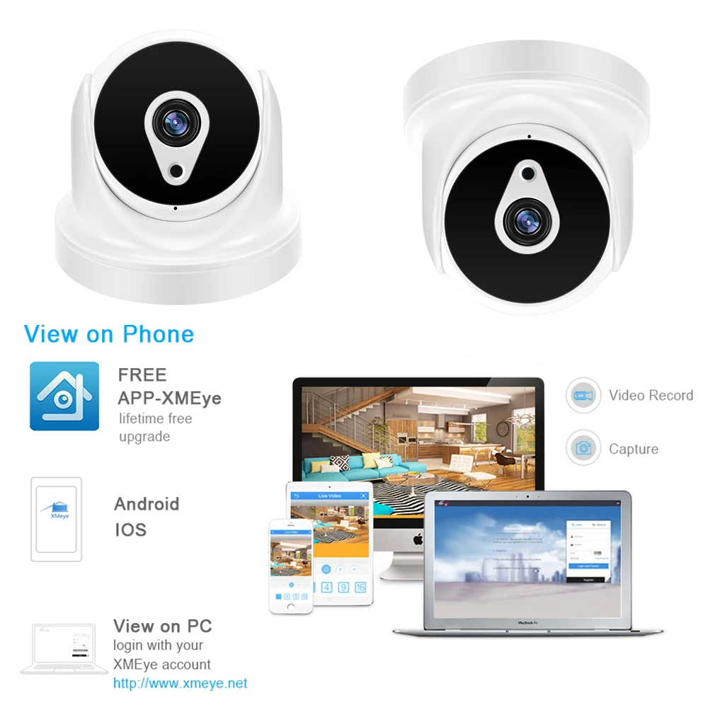 Ip камера YiiSPO HD 2.0MP 3 Мп 4 МП poe внутри помещений ИК ночное видение XMeye P2P ONVIF|ip camera hd|1080p