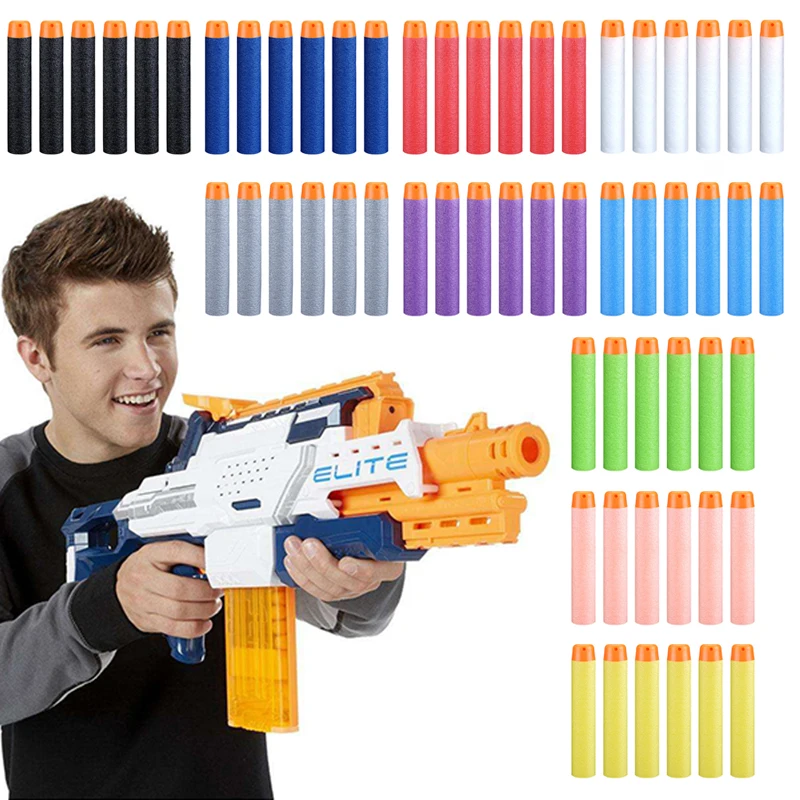 

10 Pcs Soft Hollow Hole Head 7.2cm Series Blasters Refill Darts Toy Gun Buttons for Nerf Christmas Gift Kid's Christmas