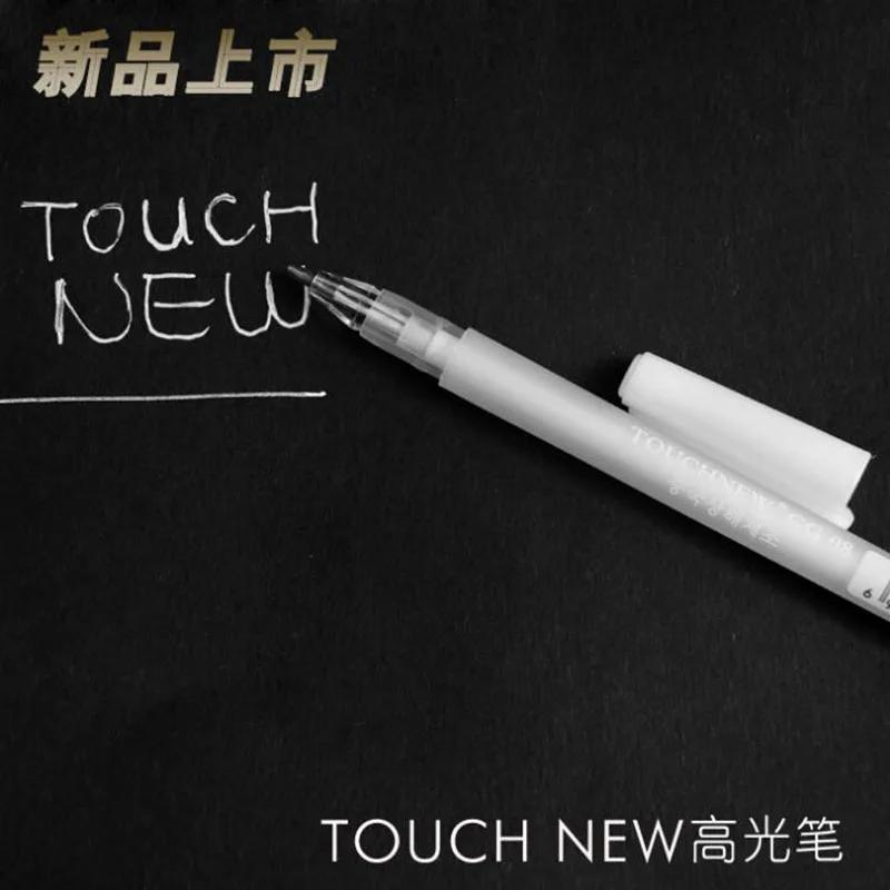 TouchNew 0.8mm Fine Point Markers Graffiti Pen On Black Paper White Ink
