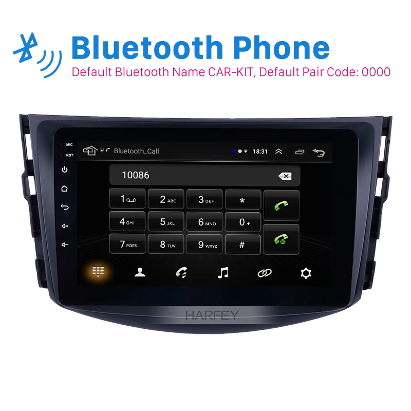 Top Harfey 8 inch HD Touchscreen 2din Android 8.1 Auto GPS Navi Car Radio for Toyota RAV4 Bluetooth Music support Digital TV Carplay 1