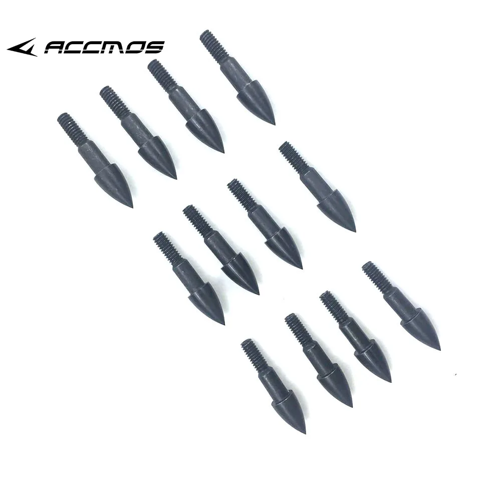 12//60pcs Archery Stainless Steel Arrowhead Target Screw In Field Points Tips