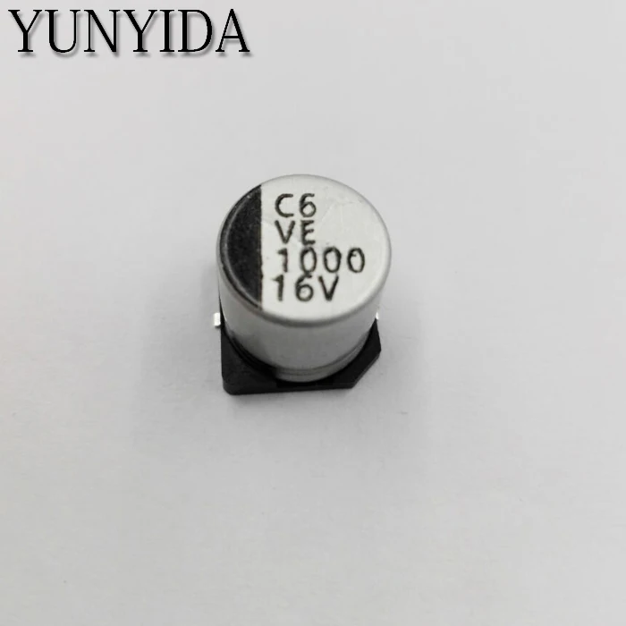 

Free Shipping 10pcs 16V 1000UF SMD Aluminum Electrolytic Capacitor