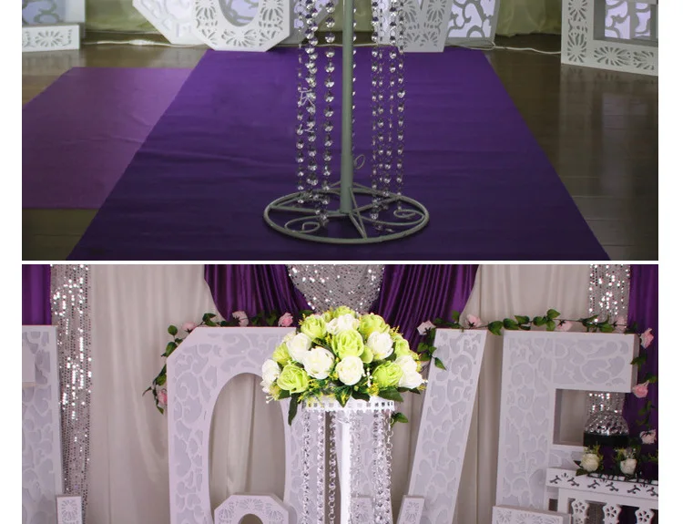 1 метр акриловые свадебные аксессуары с бусинами, хрустальные Восьмиугольные бусины, декоративные украшения для рождественской вечеринки