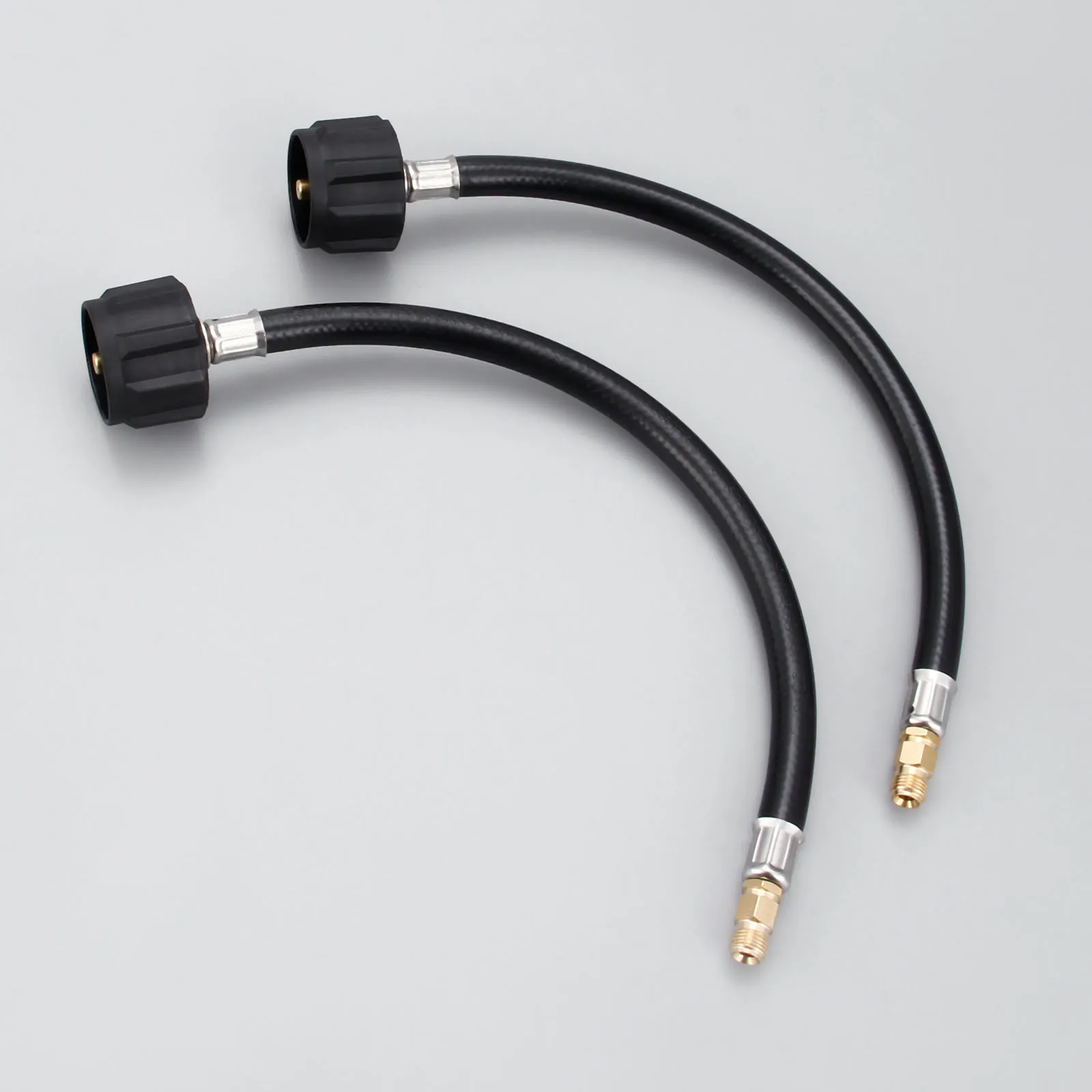 2Pcs RV Hose NPT 12inch 1/4" Flare Pigtail Propane Braided Hose Connector Propane Cylinder Two-Stage Regulator to a RV Trailer
