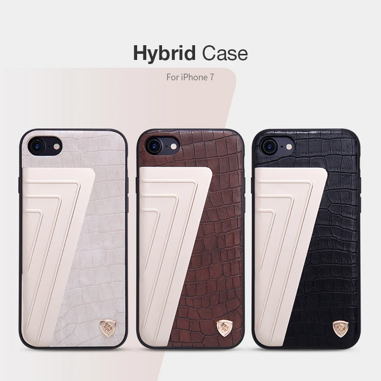 imágenes para Caso Híbrido para apple iphone 7 cubierta de la caja de Nillkin Nillkin de La Vendimia classic PU de Cuero duro de La contraportada para el iphone 7 más cubierta imágenes para Caso Híbrido para apple iphone 7 cubierta de la caja de Nillkin Nillkin de La Vendimia classic PU de Cuero duro de La contraportada para el iphone 7 más cubierta