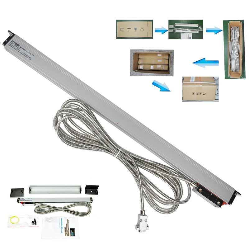 CE 5 V Разрешение 5um 12 ''(0-300 мм) ttl линейные энкодеры/линейный датчик/линейное стекло весы/оптическая линейка