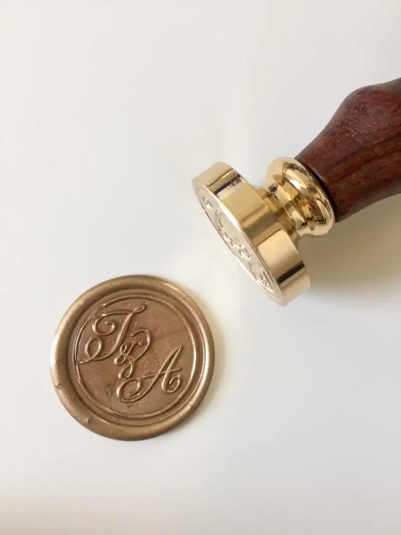 

Calligraphy initials Wedding Wax Seal Stamp