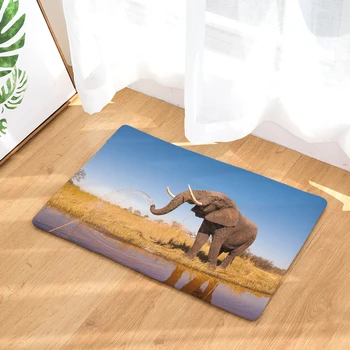

New Home Decor Cartoon Cat Print Carpets Non-slip Kitchen Rugs for Home Living Room Floor Mats