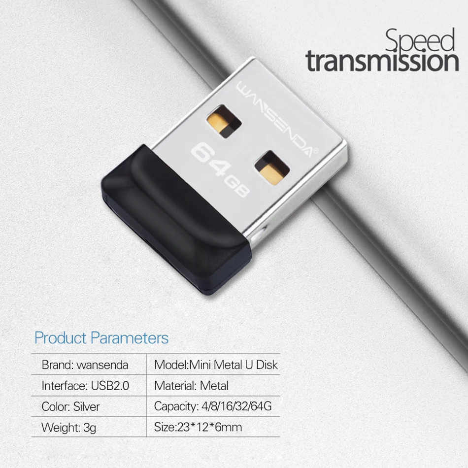 WANSENDA, реальная емкость, супер маленькие Мини USB флеш-накопители ...
