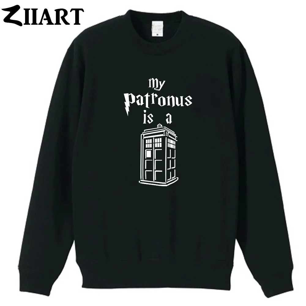  doctor who my patronus is a Tardis police box couple clothes girls woman cotton autumn winter fleec