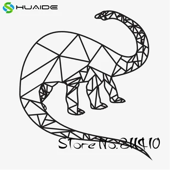 

Geometric Brontosaurus Wall Stickers For Kids Room New Design Dinosaur Baby Wall Decals Custom Color Boys Gift Wall Art A297