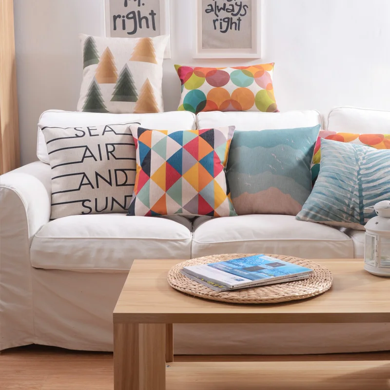 Nordic Style Decorative Pillowcase Thick Cotton Linen Pillowcase