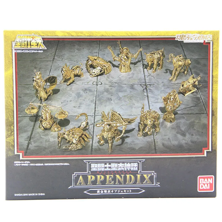 

12pcs/set Anime Saint Seiya Action Figure Toys Golden Aries Taurus Gemini 1/9 scale painted figure Dolls Brinquedos Model Toy