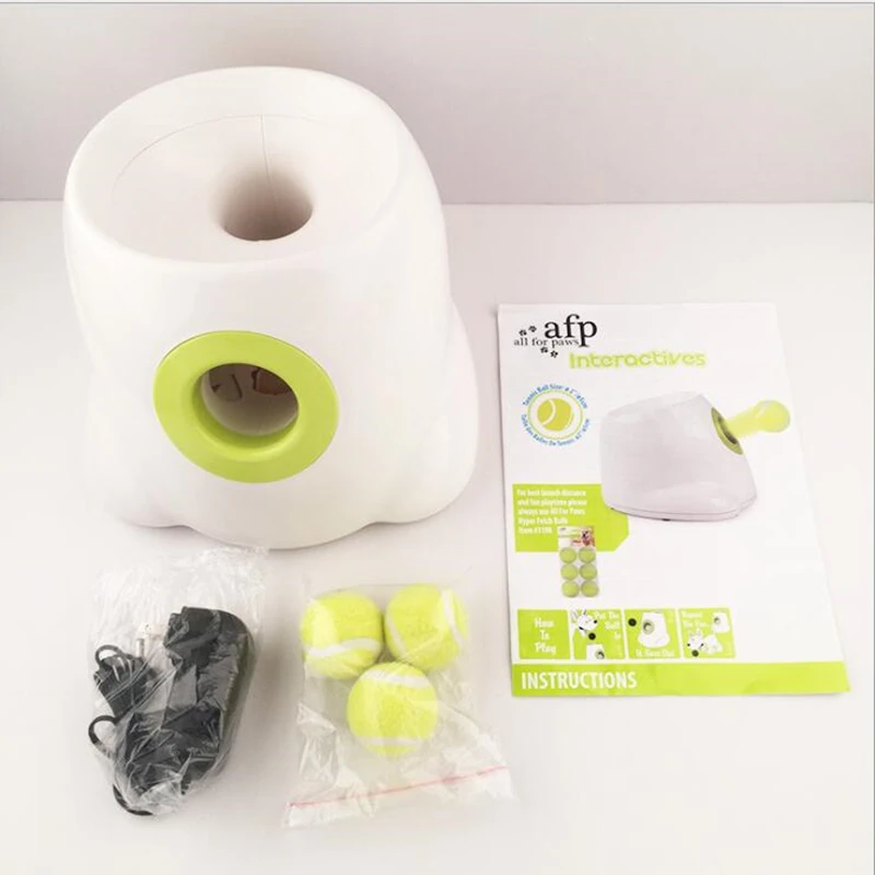 

For dropship Dog pet toys with 3 balls Tennis Launcher Automatic throwing machine pet Ball throw device 3/6/9m Section Stand