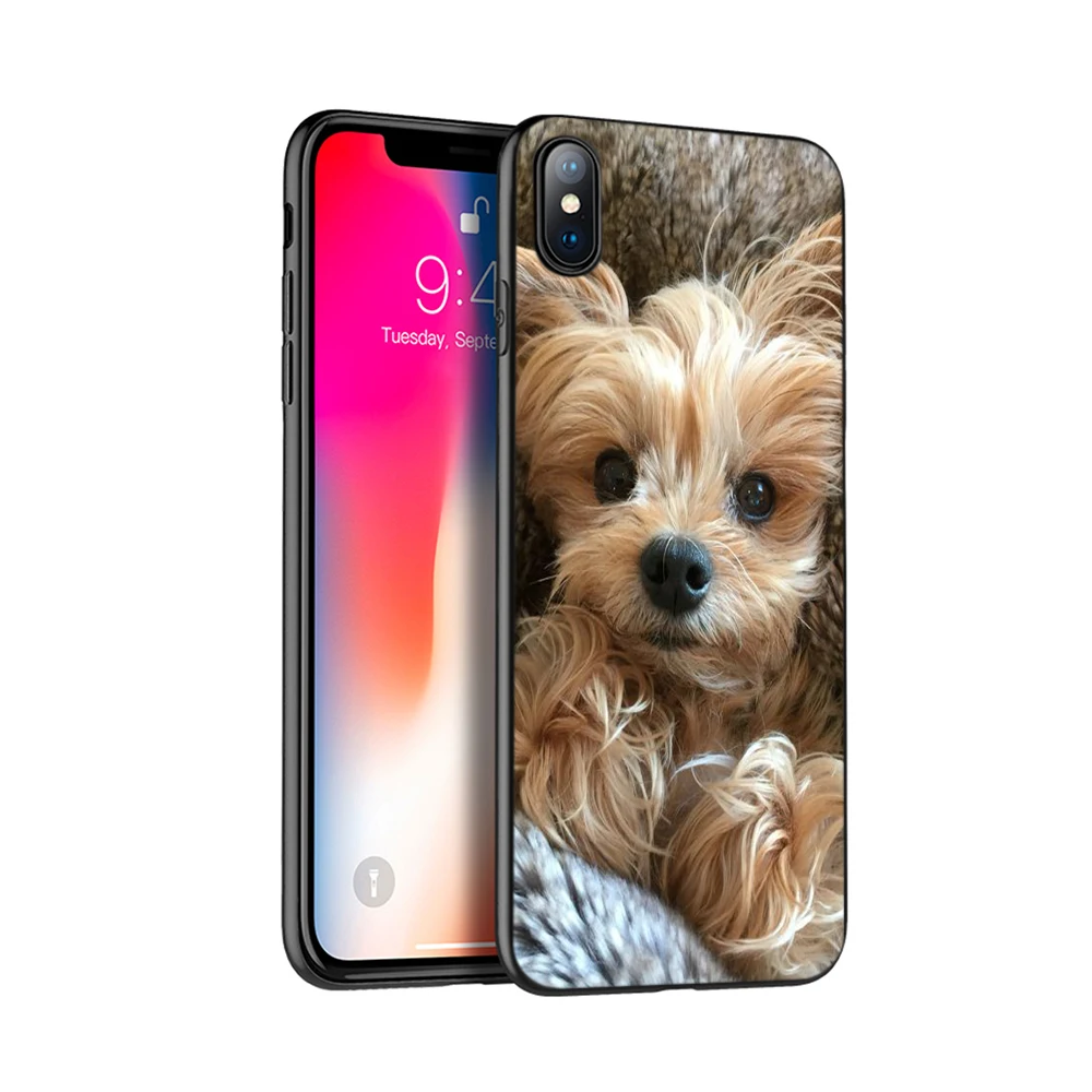 Черный чехол из ТПУ для iphone 5 5s SE 2020 6 6s 7 8 plus X 10 XR XS 11 pro MAX силиконовый йоркширского