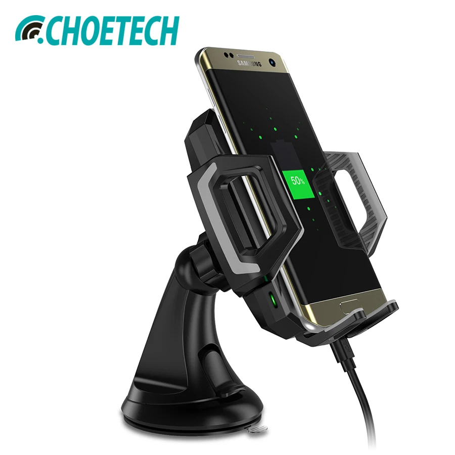 

CHOETECH Qi Wireless Car Charger for Samsung Galaxy S9 10W Fast Wireless Charger Car Dock Charging Phone Stand For iPhone X XS 8