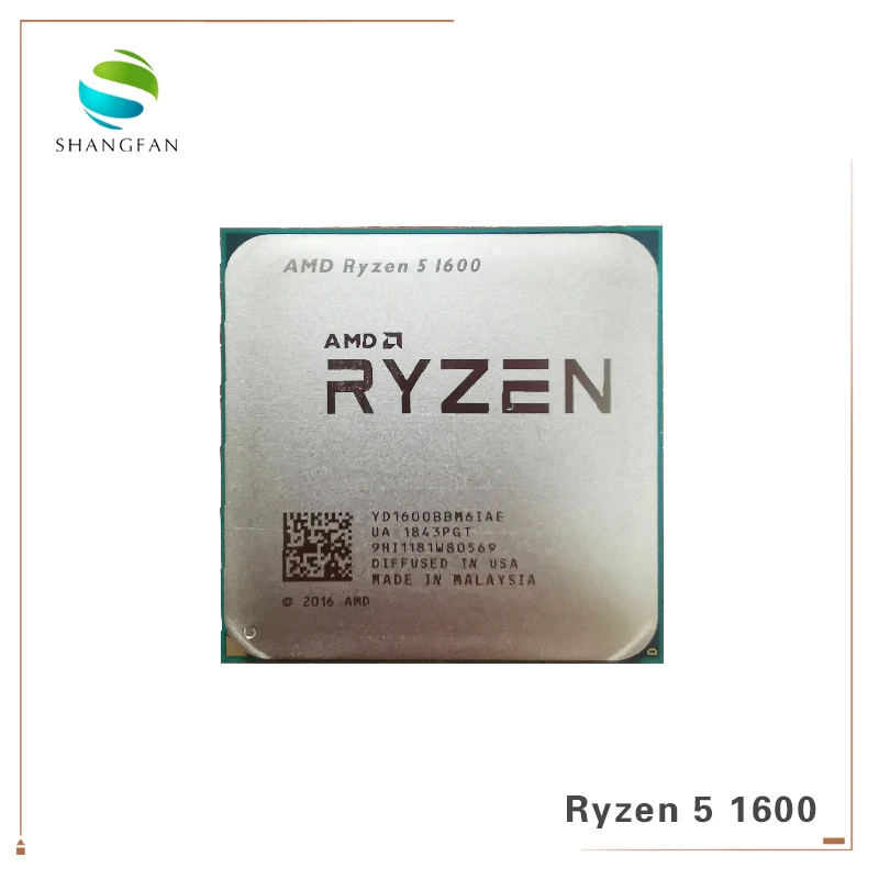 AMD Ryzen 5 1600 R5 1600 3,2 ГГц шестиядерный двенадцать нить 65 W Процессор процессор YD1600BBM6IAE разъем AM4