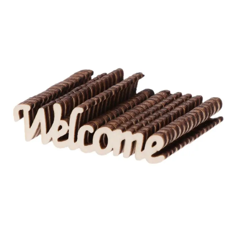 

15Pcs Wooden Welcome Table Confetti Scatter Vintage Rustic Wedding Party Decor Craft Scrapbook Decorations