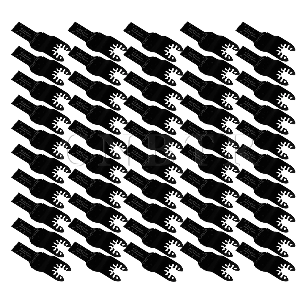 50PCS CNBTR  20x40mm Oscillating Multitool Quick Release Saw Blades Sharp Teeth