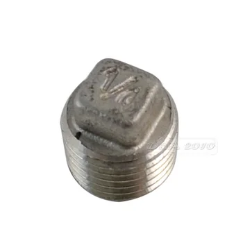 

MEGAIRON BSPT 1/4" DN8 Stainless Steel SS304 Threaded Male Malleable Square Head Pipe Plug For Water Gas Oil