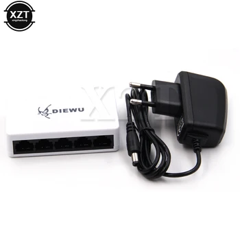 

fessional 1pcs 5 ports Network Switch Fast Ethernet 10/1Pro00Mbps LAN RJ45 Switcher Hub with US EU Power adapter FOR Desktop PC