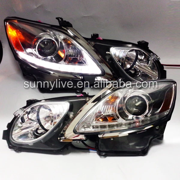 

for Lexus GS350 GS430 GS450 LED Head Lamps with Projector Lens 2006-2011 Chrome Housing