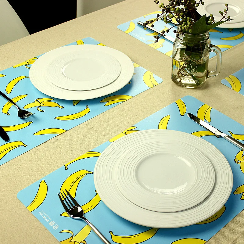 목가적 인 PP 테이블 플레이스 매트 테이블 천으로 패드 매트 주방 다 이닝 방수 목욕 매트 테이블 장식 액세서리 매트 및 패드