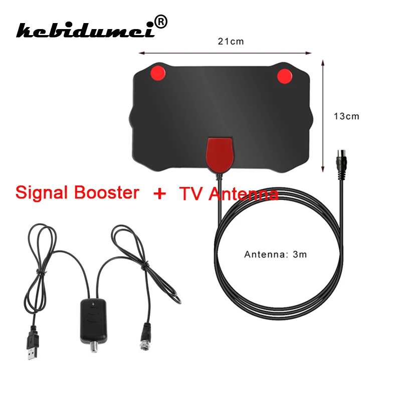 Kebidumei HD 1080P комнатная цифровая ТВ Антенна телевизионная антена с антенна DVB T/T2 DVBT2