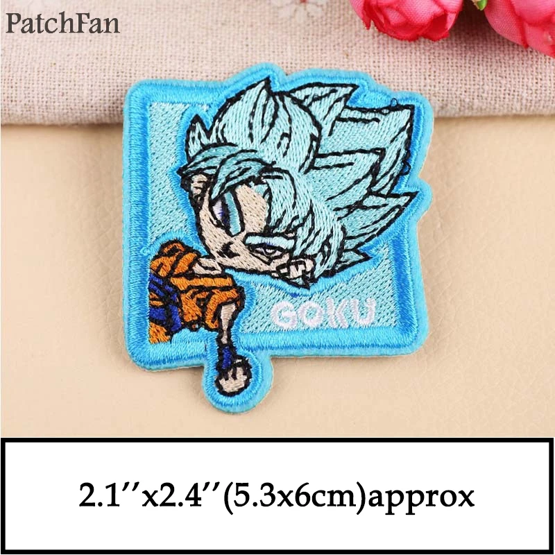 Patchfan Dragon ball Сон Гоку diy Аппликация термонаклейки para рубашка одежда Джерси Вышивка аксессуар значок на платье A1357 - Цвет: 1