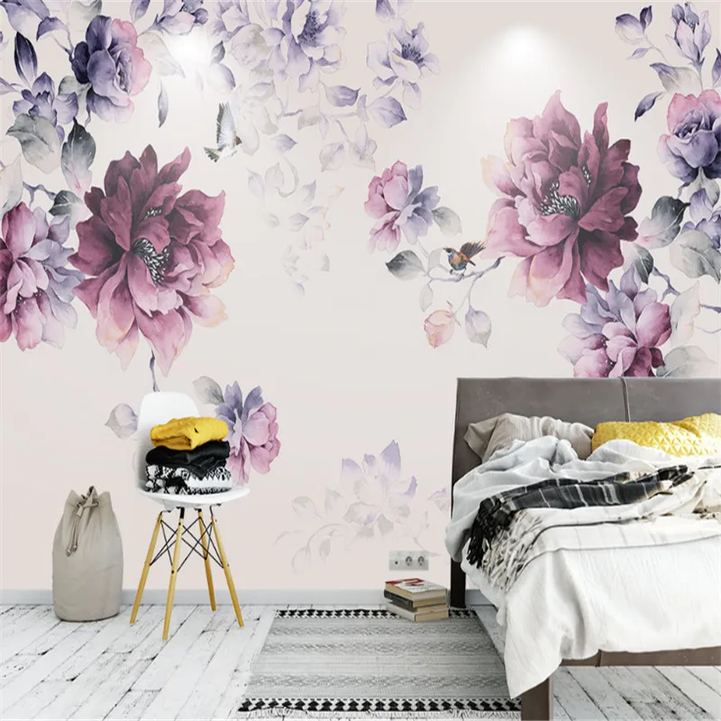 Flower Wallpaper Black and Purple Wallpaper Photo Wall Murals Girls Bedroom Wallpaper Home Decor Ideas Home Room Design Study Flower Wallpaper Black and Purple Wallpaper Photo Wall Murals Girls Bedroom Wallpaper Home Decor Ideas Home Room Design Study