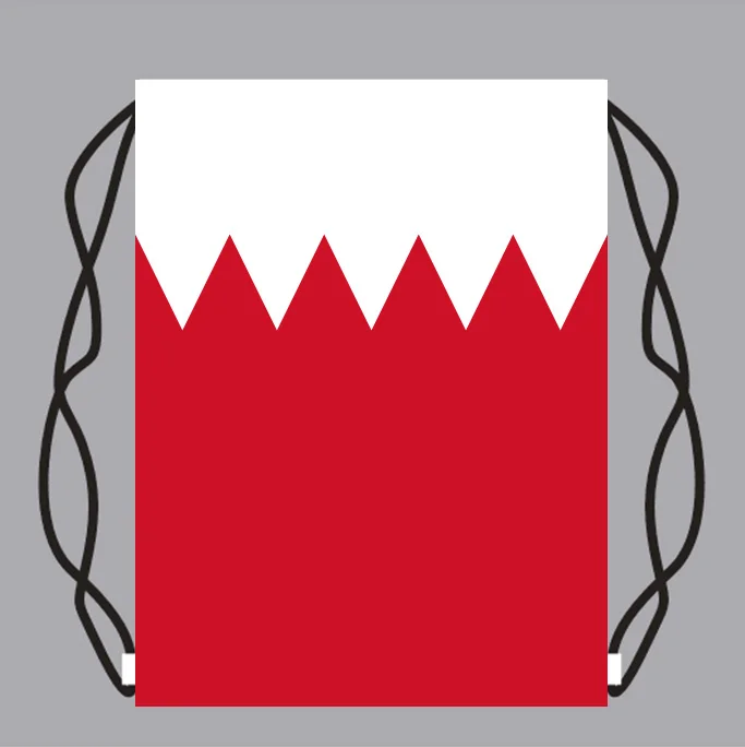 Drawstring Backpack Bag with Bahrain Flag Small Backpack Printing
