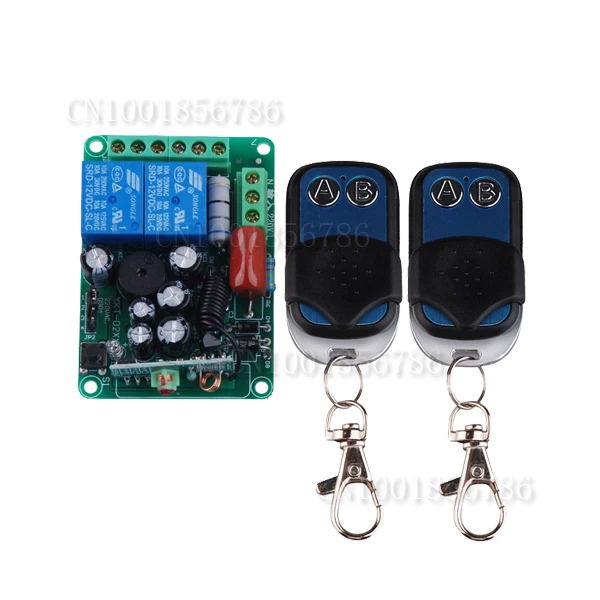 

220V 2CH RF Wireless Remote Control Switch learning code 1 recevier + 2transmitter M4T4L4 adjustable