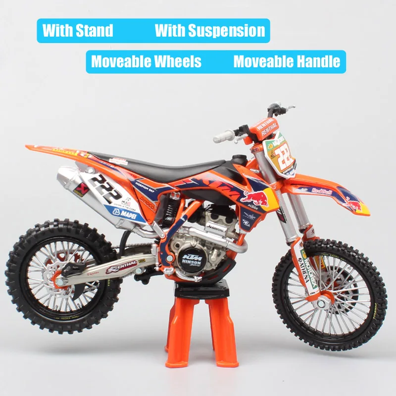 1/12 KTM 350 SXF SX-F мотоциклистов 222 Tony Cairoli MX1 масштабная модель мотоцикла под давлением Миниатюрная модель redbull и автомобиль игрушки автомобили