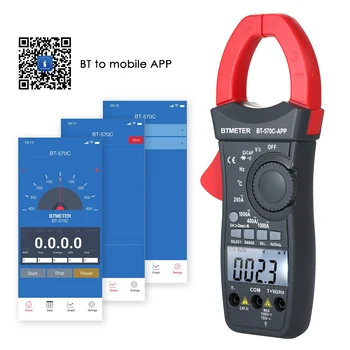 

Digital Clamp Meter Auto Range Clamp Multimeter Voltage Current ESR Meter Temperature Tester Easy To Connect With App By BT