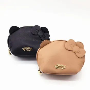 

Hello Kitty PU Leather Cosmetic Bag Women Makeup Bag Pouch Hellokitty Cosmetic Bags Make Up Beauty Case Storage Toiletry Bag