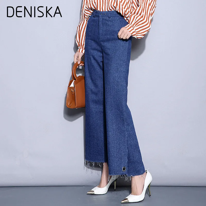 Дениска весна новый корейский 2018 Повседневное Mom Jeans Для женщин Высокая Талия