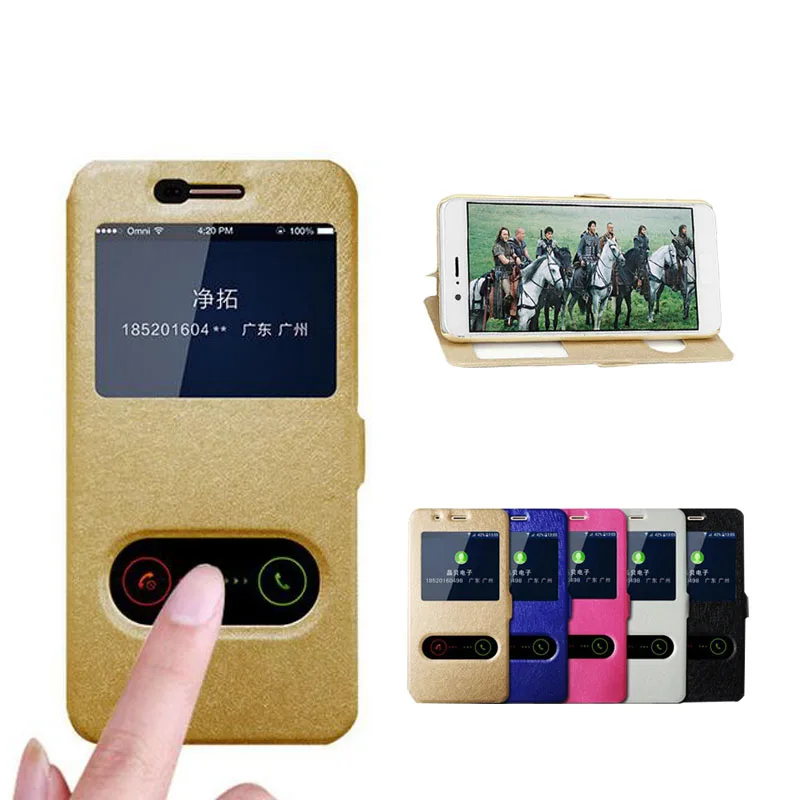 

For HTC 626 626G 626S Case Quick Answer View Window Flip Leather Case Cover for HTC Desire 610 D610 626W Phone Bag & Cases