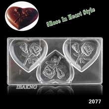 Сладкая Роза в шоколад в форме сердца прозрачная небьющаяся форма, подарок любимой для вашей девушки, бойфренда