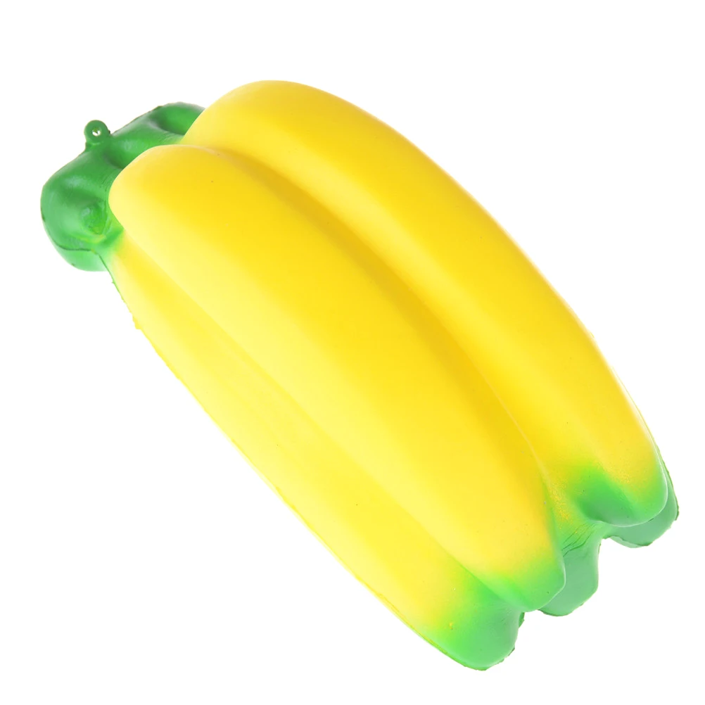 18cm Banana Squishy Slow Rising Xmas Decor Cute Jumbo Simulate Phone Straps Pendant Squeeze Stress Stretch Bread Kids Gift