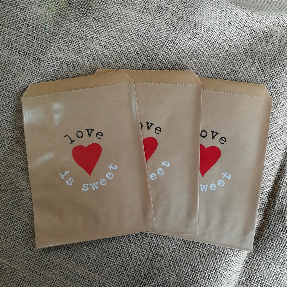 us 11 39 5 off wedding favor bags love is sweet printed for you personalized candy utensil holder lottery ticket holder cookie bag in gift bags personalized lottery tickets